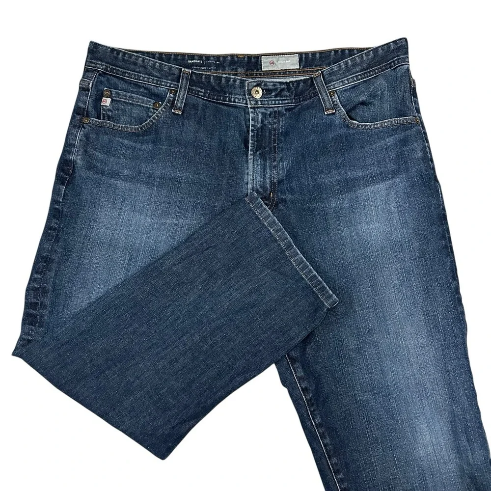 AG Adriano Goldschmied The Graduate Tailored Leg Jeans Men's 38X27 Blue Denim‎